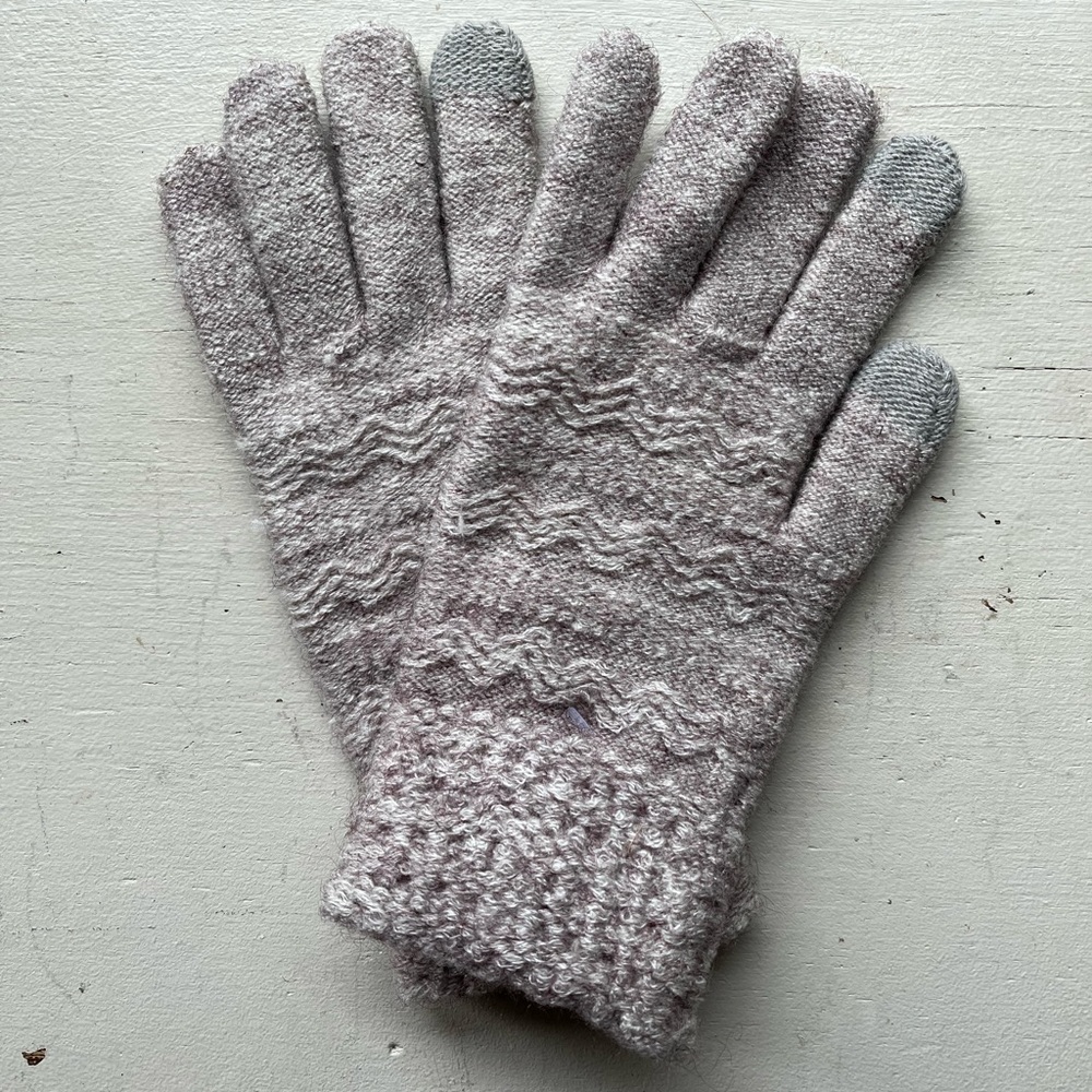 NWOT Thick Texting Gloves Smart Gloves Tan/Grey Winter Accessories One Size